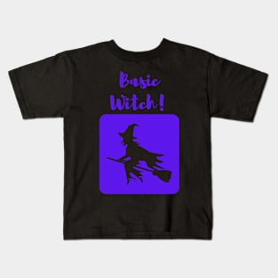 Basic Witch! (Purple) Kids T-Shirt